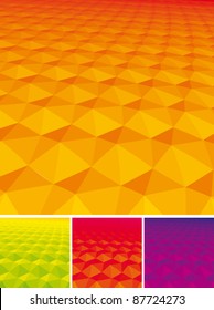 Set of Abstract backgrounds with perspective effect
