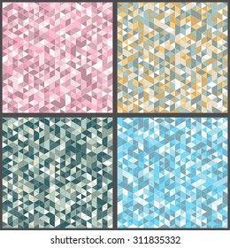 set of abstract backgrounds in retro style. Vector illustration