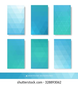 Set of abstract backgrounds for smart phones or mobiles 