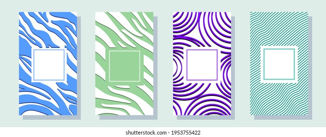 The set of the abstract backgrounds for stories