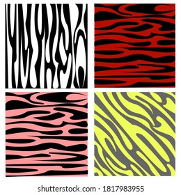 Set of abstract backgrounds in stripes