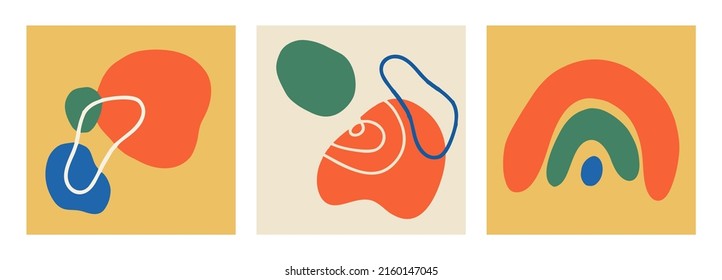 Conjunto de fondos abstractos, plantilla, diseño de portada, textura colorida. Patrón de moda, afiche gráfico, folleto geométrico, postal.