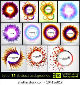 Set of abstract backgrounds. Vector