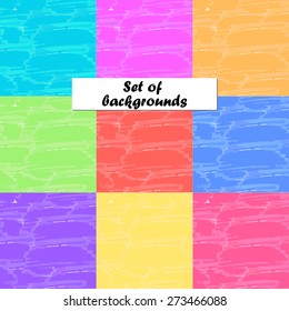 Set of abstract backgrounds. Vector illustration