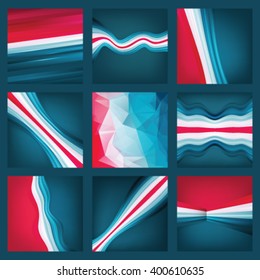 Set Of Abstract Backgrounds. Vector Illustration