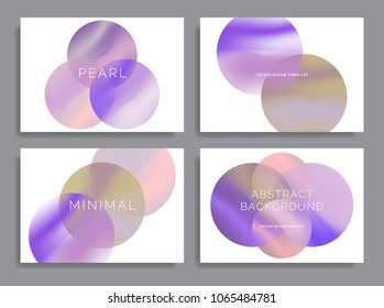 Set of abstract backgrounds with vibrant gradient shapes. Design template for covers, placards, posters, flyers, presentations, cards, banners, advertisement, identity. Vector illustration. Eps10