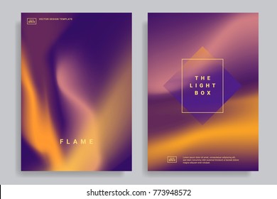 Set of abstract backgrounds with vibrant gradient shapes. Design template for covers, placards, posters, flyers, presentations, cards, banners, advertisement, identity. Vector illustration. Eps10