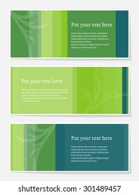 Set of abstract backgrounds for website, banners or identity with copy space for your custom text.