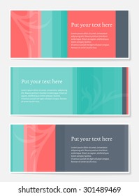 Set of abstract backgrounds for website, banners or identity with copy space for your custom text.