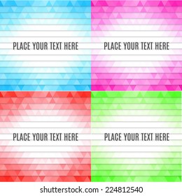 Set of abstract backgrounds for your business cards or covers