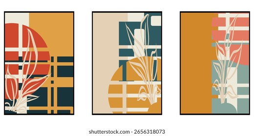 Set of abstract backgrounds for your design. Vector illustration EPS10.