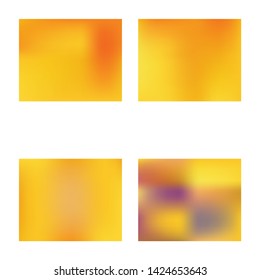 Set of abstract backgrounds for your projects. Light graphic mesh. Simple convenient vector. Minimal plain and easy pattern. New original yellow backdrops.