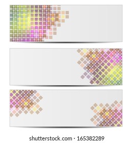 set of abstract backgrounds.abstract geometric background.design of colored rectangles.mosaic pattern.vector 