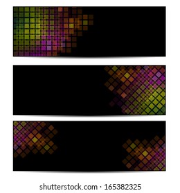 set of abstract backgrounds.abstract geometric background.design of colored rectangles.mosaic pattern.vector 