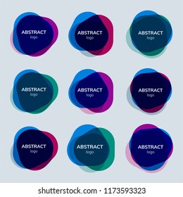 Conjunto de diseños de insignias abstractos