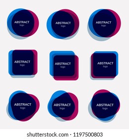 Set abstrakter Badge-Designs