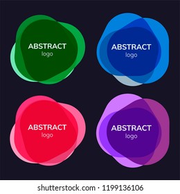 Set abstrakter Badge-Designs