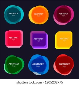 Conjunto de diseños de insignias abstractos
