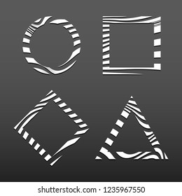 Set of abstract badge template vectors