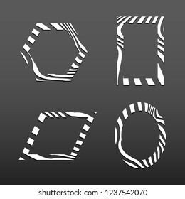 Conjunto de vectores abstractos de plantillas de distintivos