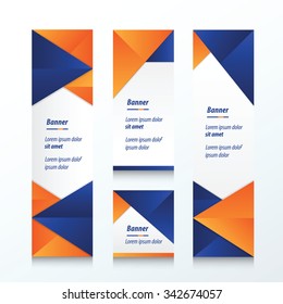 set of abstract banner 2 color