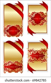 set of abstract  banner