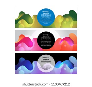 Set of abstract banner background designs in vector format, for your design needs such us promotional, campaign, newsletter, web, etc 