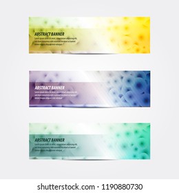 Set of abstract banner background designs in vector format, for your design needs such us promotional, campaign, newsletter, web, etc 