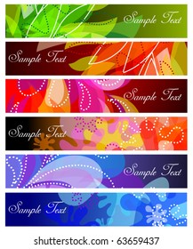 Set of abstract banner backgrounds