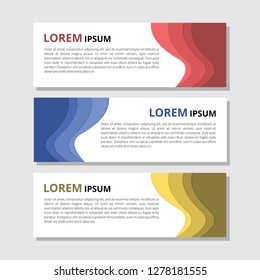 Set of abstract banner design. Modern horizontal template background vector illustration.