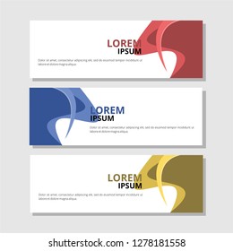 Set of abstract banner design. Modern horizontal template background vector illustration.
