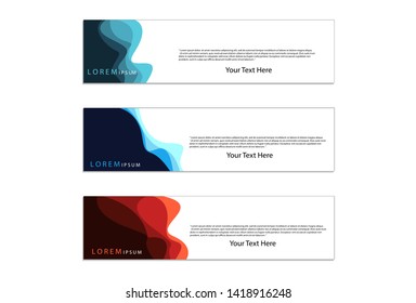 Set of abstract banner design. Modern banner design for web