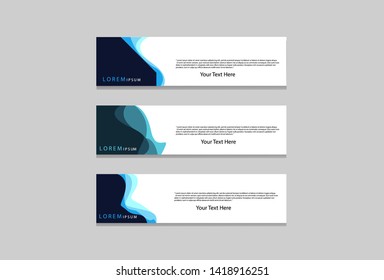 Set of abstract banner design. Modern banner design for web