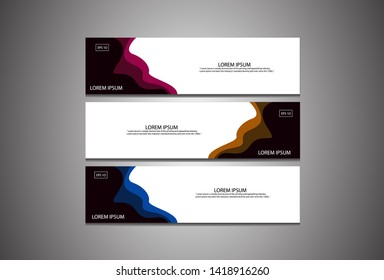 Set of abstract banner design. Modern banner design for web