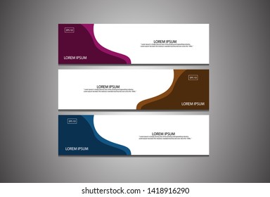 Set of abstract banner design. Modern banner design for web