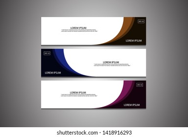 Set of abstract banner design. Modern banner design for web