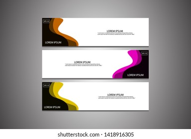 Set of abstract banner design. Modern banner design for web