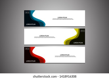Set of abstract banner design. Modern banner design for web