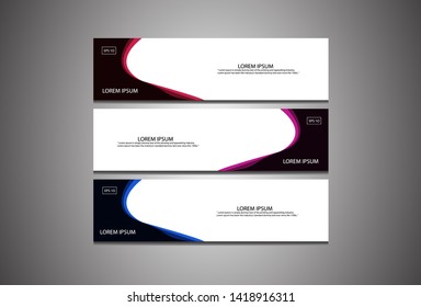 Set of abstract banner design. Modern banner design for web