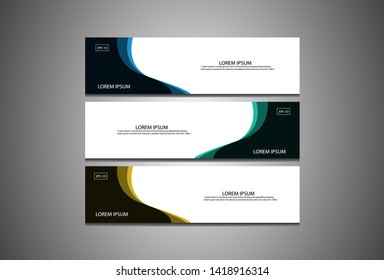 Set of abstract banner design. Modern banner design for web