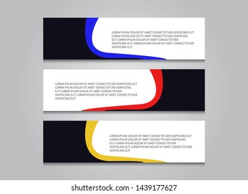 Set of abstract banner design. Modern banner design for web