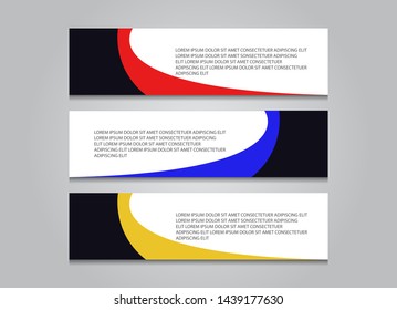 Set of abstract banner design. Modern banner design for web