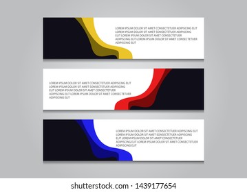 Set of abstract banner design. Modern banner design for web
