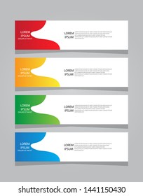 Set of abstract banner design. Modern banner design for web