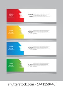 Set of abstract banner design. Modern banner design for web