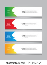 Set of abstract banner design. Modern banner design for web