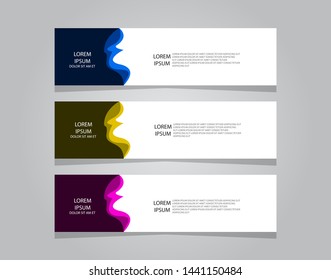 Set of abstract banner design. Modern banner design for web