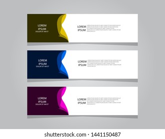 Set of abstract banner design. Modern banner design for web