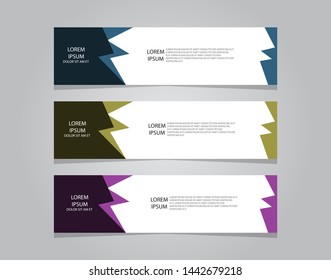 Set of abstract banner design. Modern banner design for web