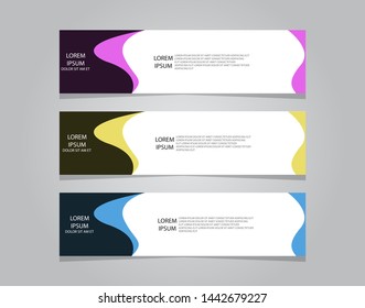Set of abstract banner design. Modern banner design for web